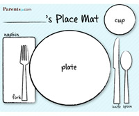 Printable Place Mat from Parents Magazine